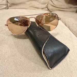 Randolph 22k Rose Gold with Rose Gold Lenses Concorde Aviator Sunglasses